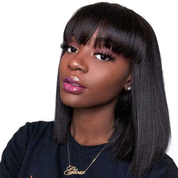 16” Short BrazilianBob Bang Human Hair Wig *NEW*